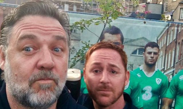 Russell Crowe was on the tear in Dublin last night ahead of his Olympia gig next Sunday